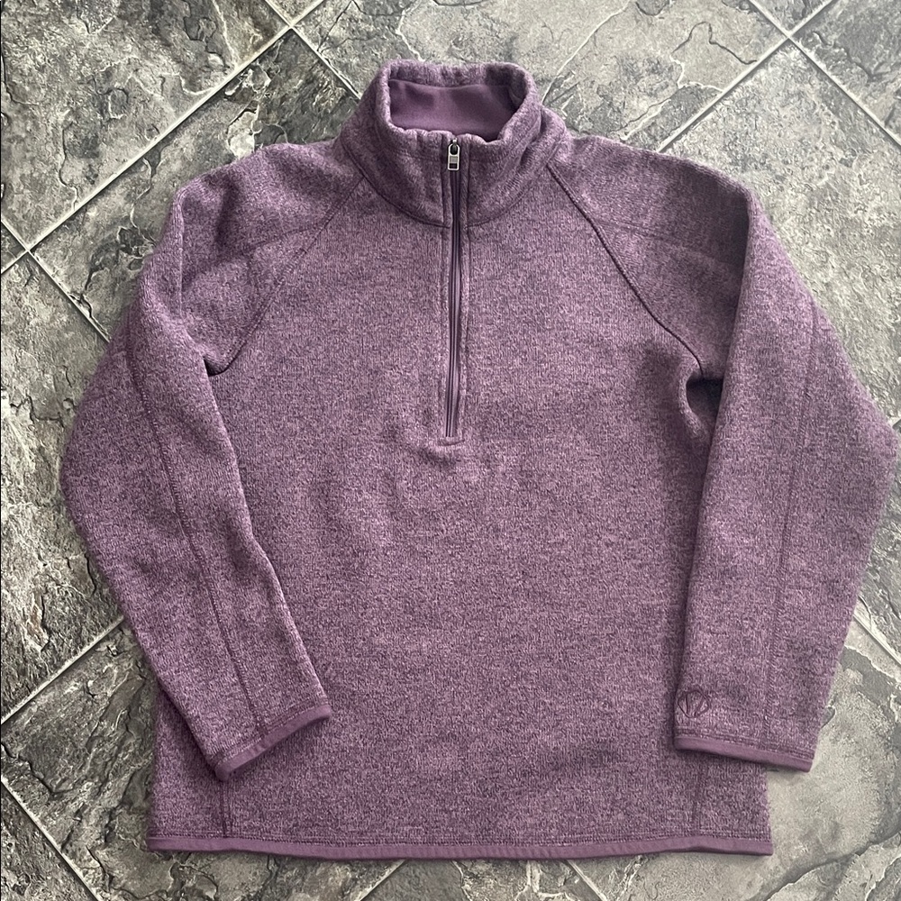 SUNICE STORMPACK Womens Purple 1/3 Zip Pullover Sweater Outdoor Cottage Hiking